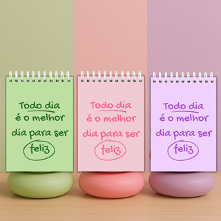 10 a 30 Bloco de Anotações com Frase Motivacional | Lembrancinha e Mimo para Clientes