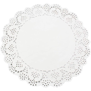 Doilies toalha de papel rendado Redondo  34,5cm Branco 52 un em Oferta na Shopee
