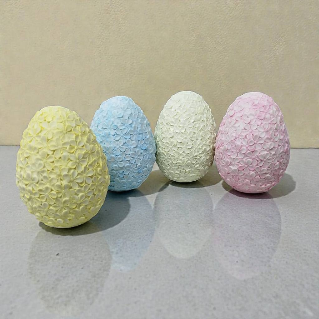 Ovos em Resina Páscoa Colecionável Decorativo Colorido 13CM em Oferta na Shopee