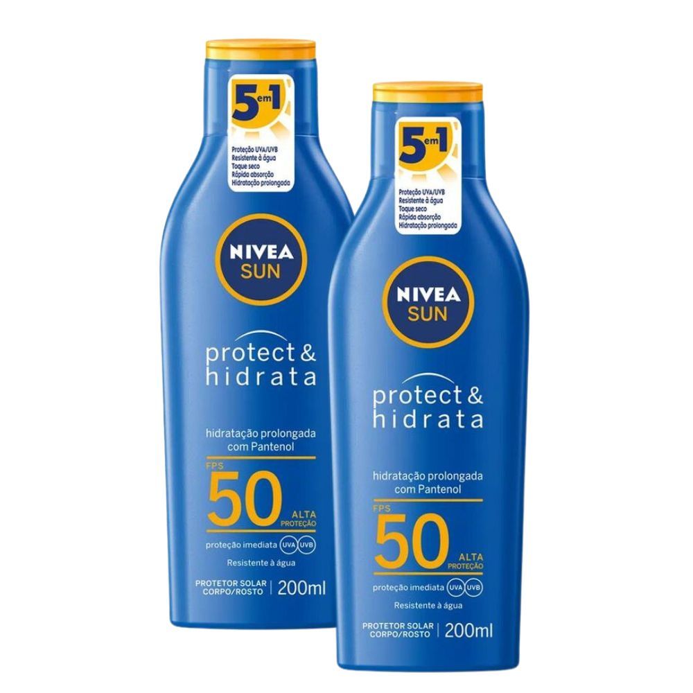Kit 2 Protetor Solar Nivea Sun Protect & Hidrata FPS 50 200ml em Oferta na Shopee