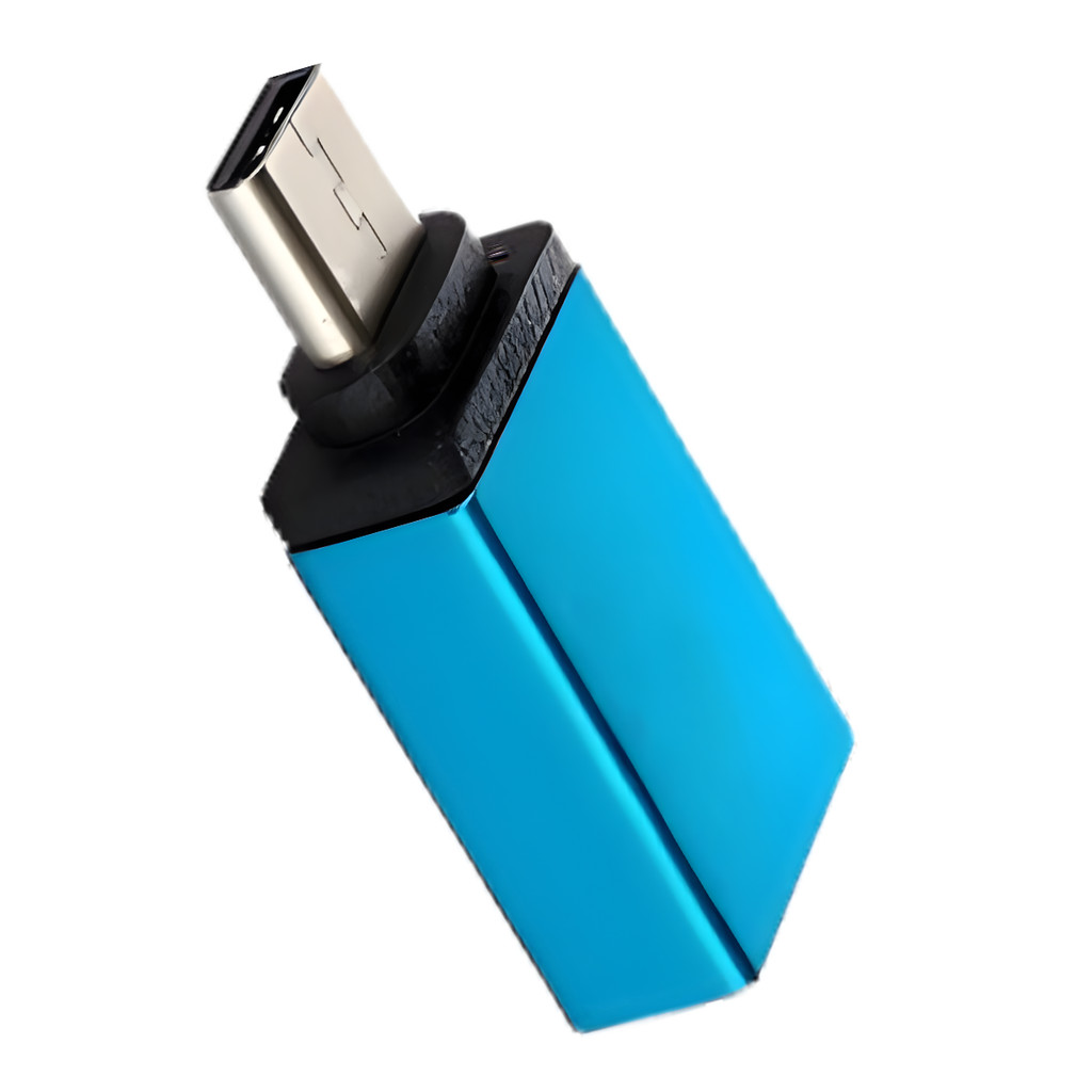 Adaptador Otg Tipo C 3.0 Usb Azul Metálico para Smartphone Celular Tablet Pendrive Mouse Teclado em Oferta na Shopee