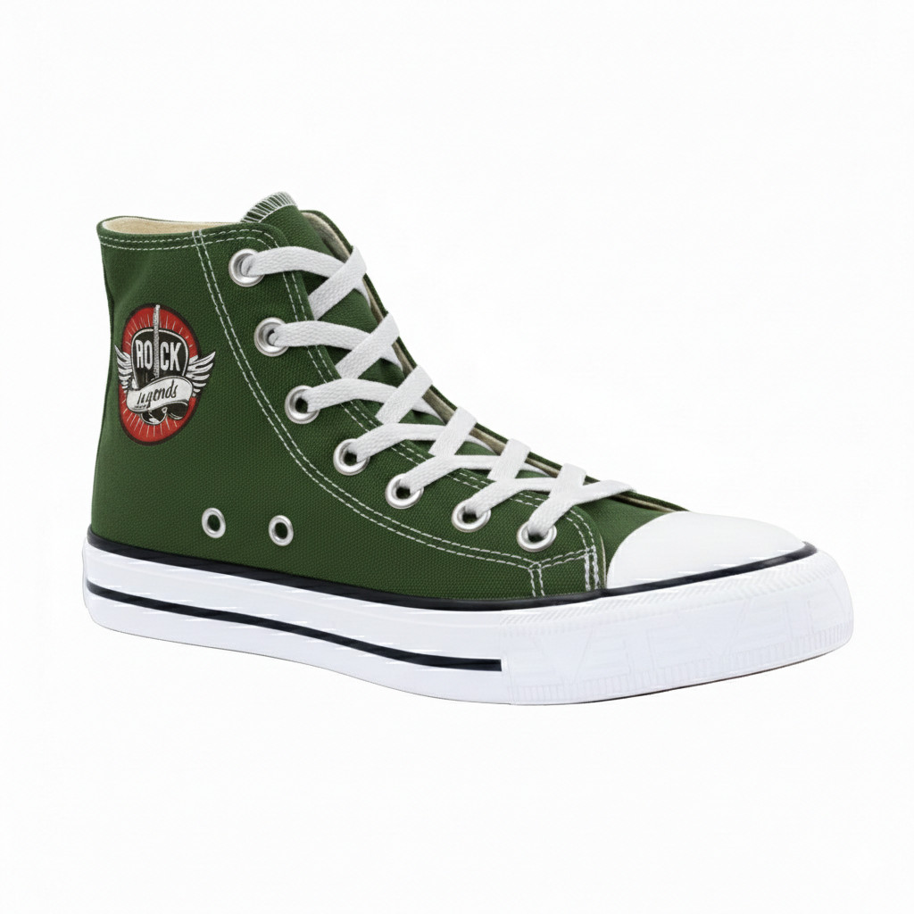 Tênis Authentic Plumax Legends Kids Lona Cano Alto Verde