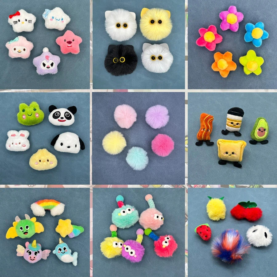 Miss Zoe Jibtz Bolsas Com Buracos De Animais De Pelúcia Acessórios Para Chinelos De Bola em Oferta na Shopee