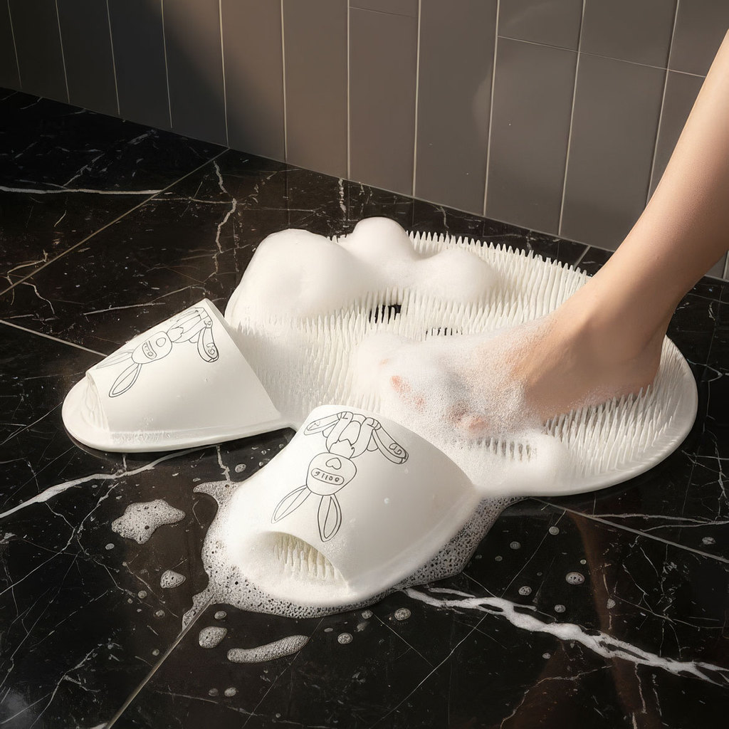 Kit com 2 tapetes antiderrapantes para banho/limpeza/massagem (massagem 360 graus)