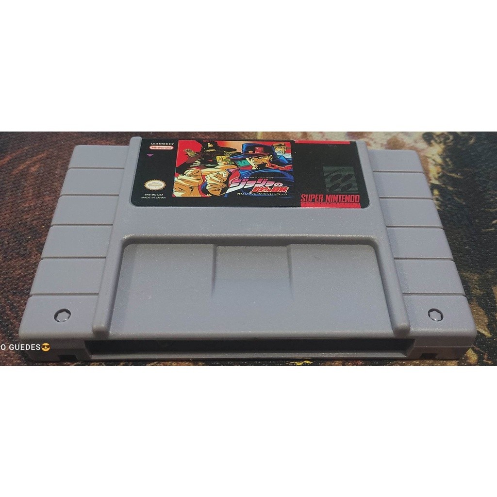 Jogo Jojo's Bizarre Adventure Chip Novo Repro Super nintendo snes Funcionando 100%, cartucho, fita, game.