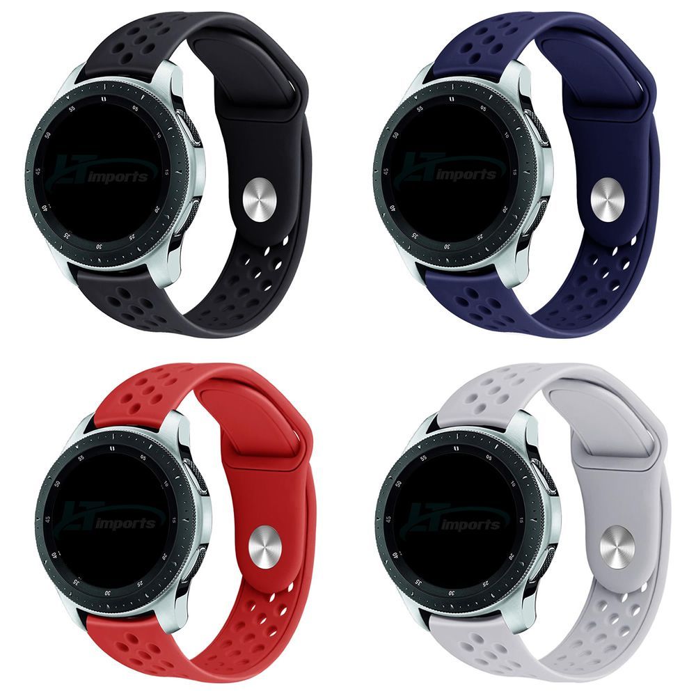 Pulseira 22mm Silicone Sport Total LTIMPORTS para Samsung Galaxy Watch 46mm Sm-R800, Watch 3 45mm e Gear S3 Frontier