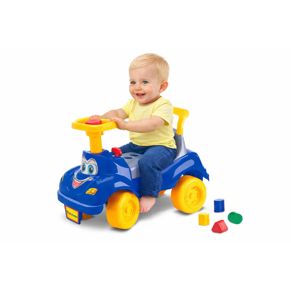 Triciclo Motoca Infantil Cardoso Totokinha Azul com Buzina e Porta-objetos