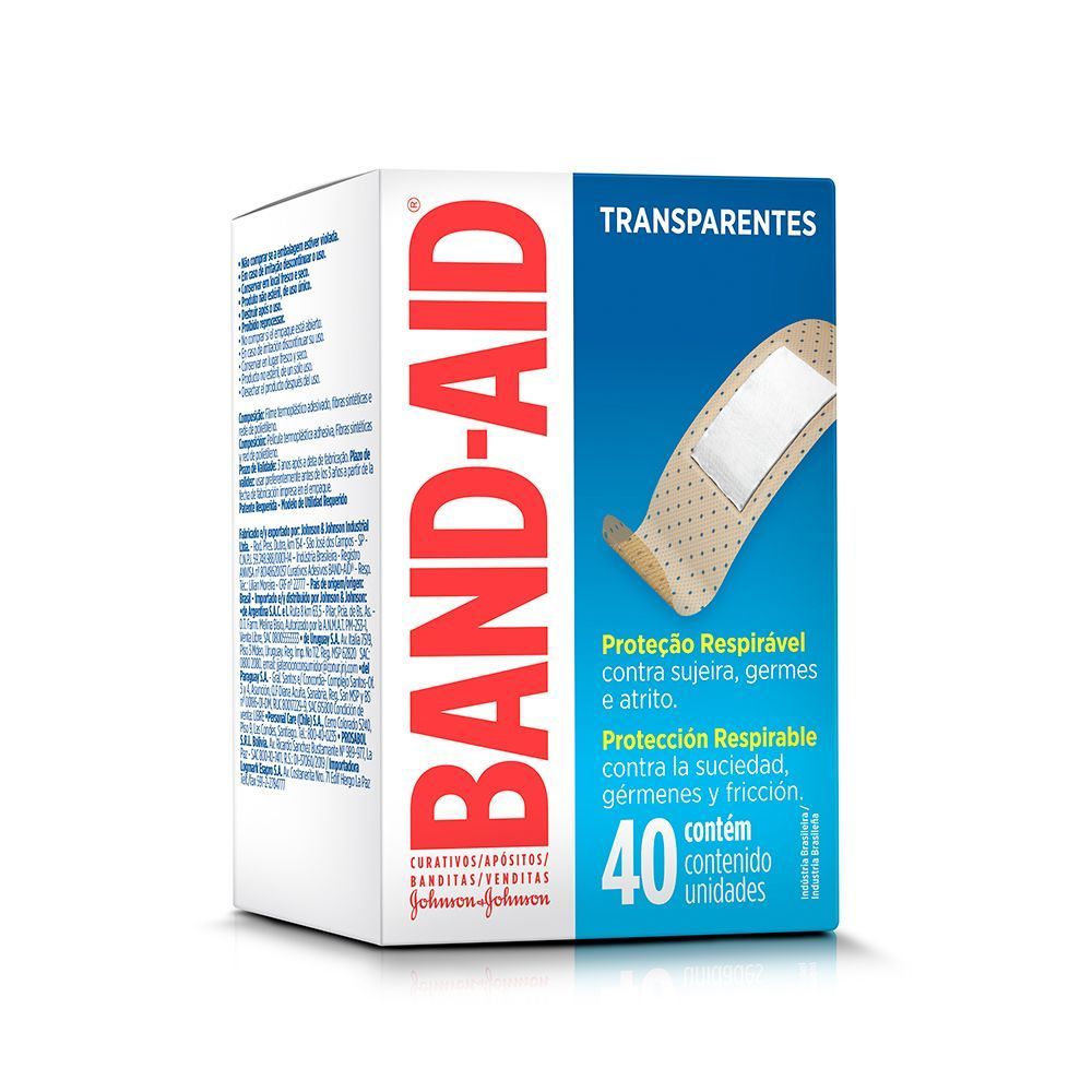 Curativos Band Aid Transparentes 40 Unidades em Oferta na Shopee