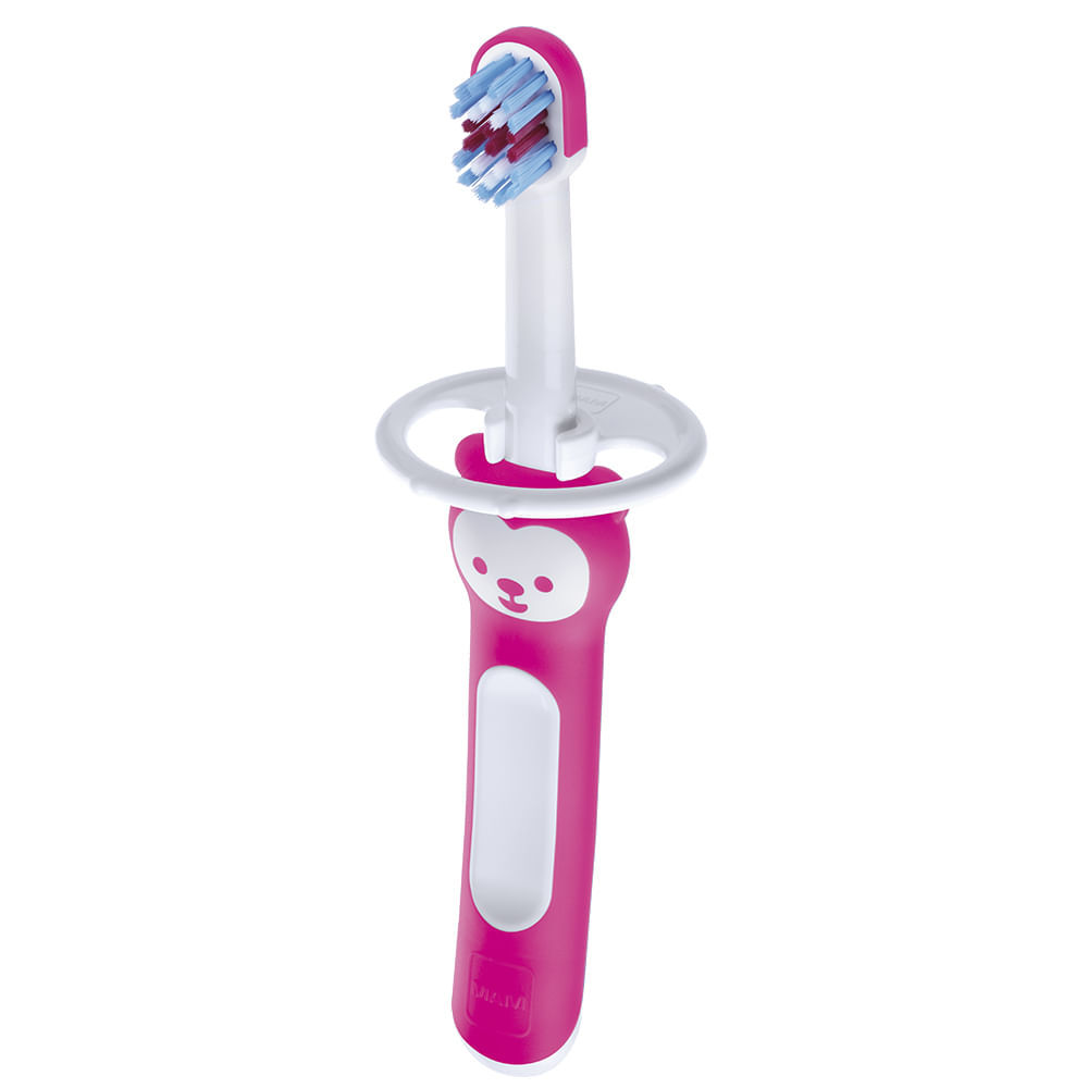 Escova Dental Infantil Mam First Brush 6+ Meses Extra Macia Cores Sortidas Girls 1 Unidade Ref 8114 em Oferta na Shopee