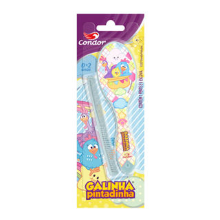 Kit Baby Condor Galinha Pintadinha 1 Escova + 1 Pente de Cabelo Cores Sortidas em Oferta na Shopee