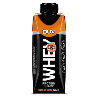 Bebida Láctea UHT Whey Protein Shake Dux Sabor Doce de Leite com 15g de Proteína 250ml em Oferta na Shopee