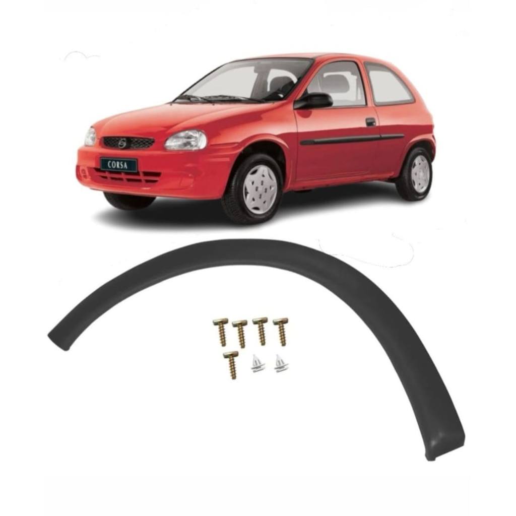 Moldura Paralama Dianteira Corsa  Hatch /Classic 1994 á 2010 . Preta Lado Esquerdo