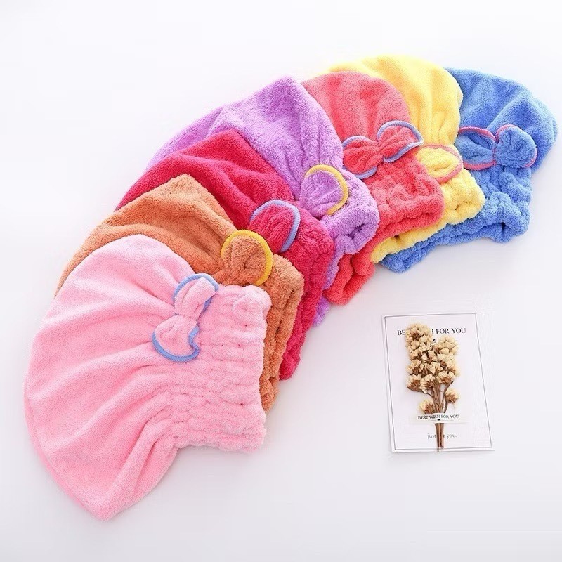 Touca para seca cabelo Mágica Touca de Banho Absorvente Toalha de Microfibra