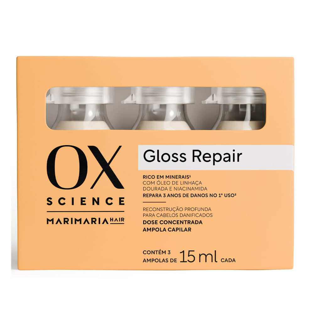 Ampola Capilar Ox Science Gloss Repair By Mari Maria em Oferta na Shopee