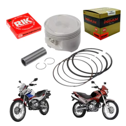 Kit Pistão Anel Rik Premium Honda Nx 400 Falcon Std 0.25 0.50 1.00 Moto
