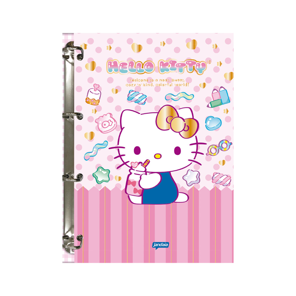 Caderno Argolado Colegial 80 Folhas 90g/m² Hello Kitty em Oferta na Shopee