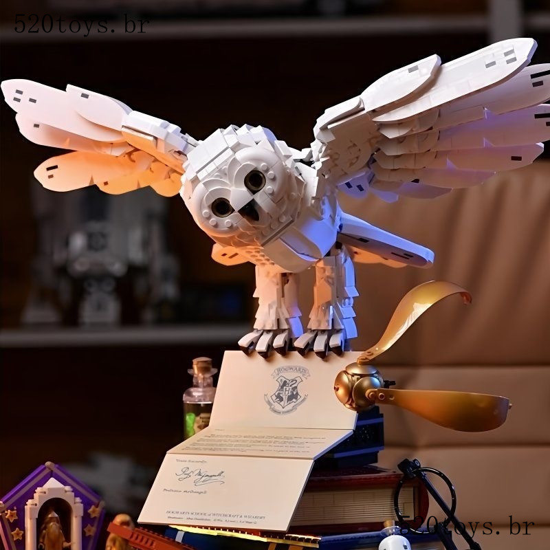 Modelo de blocos de montar de alta dificuldade da série Harry Potter, Coruja do Hagrid, com 1500 peças, para meninos mon