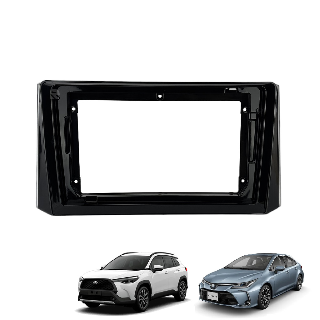 Moldura Painel Central Multimidia 10 Polegadas Toyota Corolla Corolla Cross 2019 a 2024