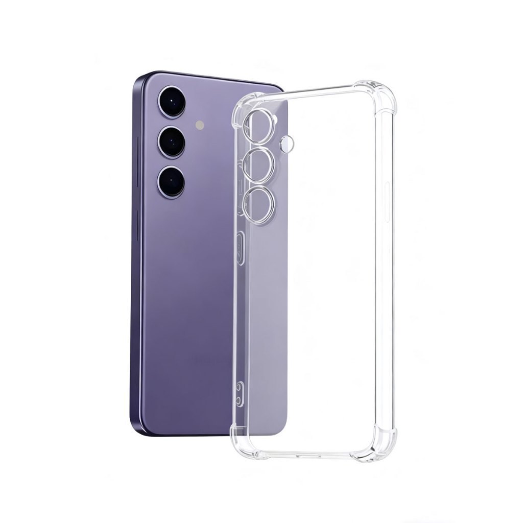 Capa Capinha Premium Transparente Bolhas Antichoque C/4Cantos Para Samsung Galaxy S20 FE S21 S22 S23 S24 S25 S26 M15 M55