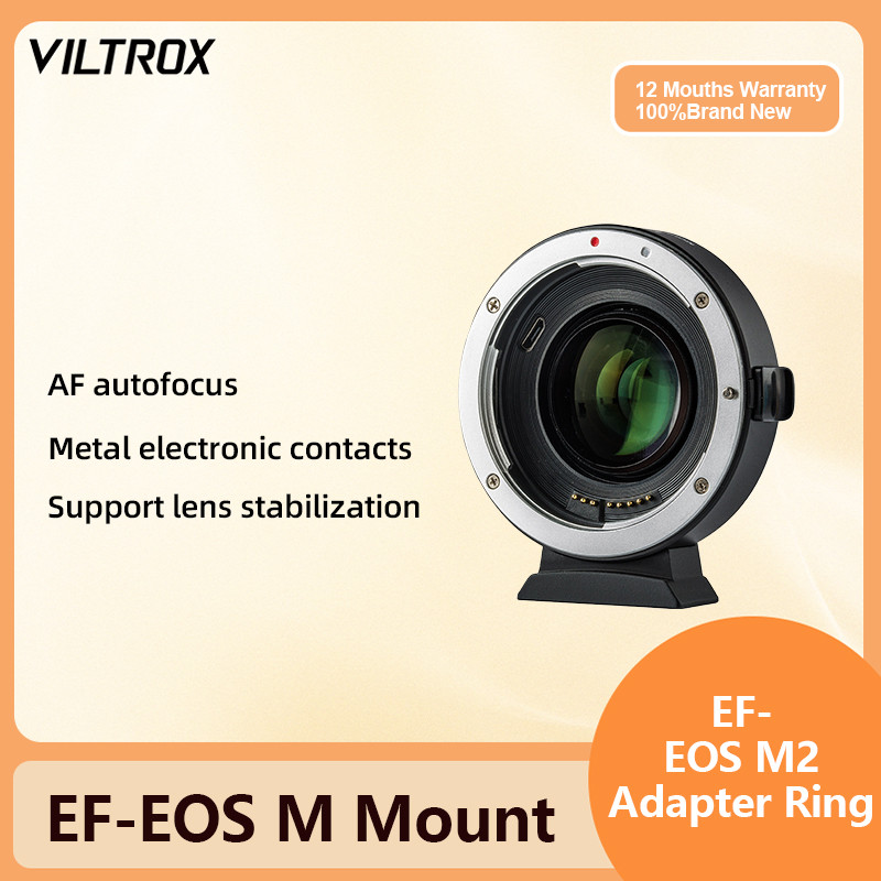 Adaptador VILTROX EF-EOS M2 0.71X M De Lente Foco Automático Interface Padrão 1/4 Para Lentes Canon Câmeras Sem Espelho 