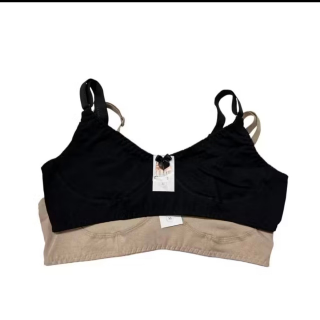 Kit 2 Sutiã Sem Bojo Reforçado 100% Algodão Cotton em Oferta na Shopee