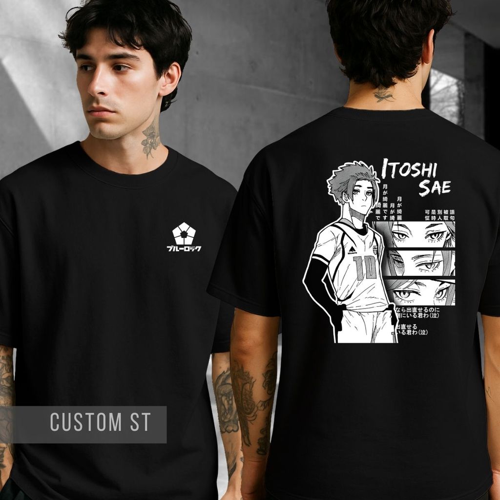 Camiseta Itoshi Blue Sae Lock Anime Manga Japao Futebol Jogador Streetwear Urban Vintage Bootleg Otaku Geek Nerd Sport