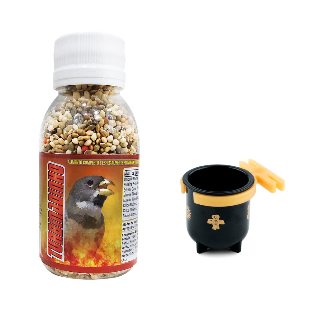 Ração Viagrinha Turbinada com Fert Vit para Coleiro, Curió, Canário, Azulão Propássaro (50g)