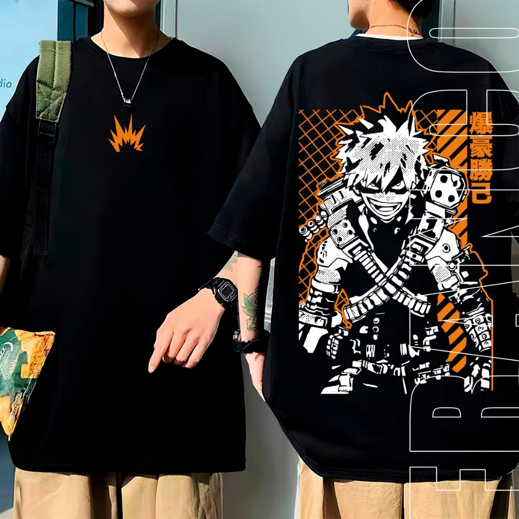 Camisa Camiseta Blusa Oversized Bakugou Anime Algodão Unissex
