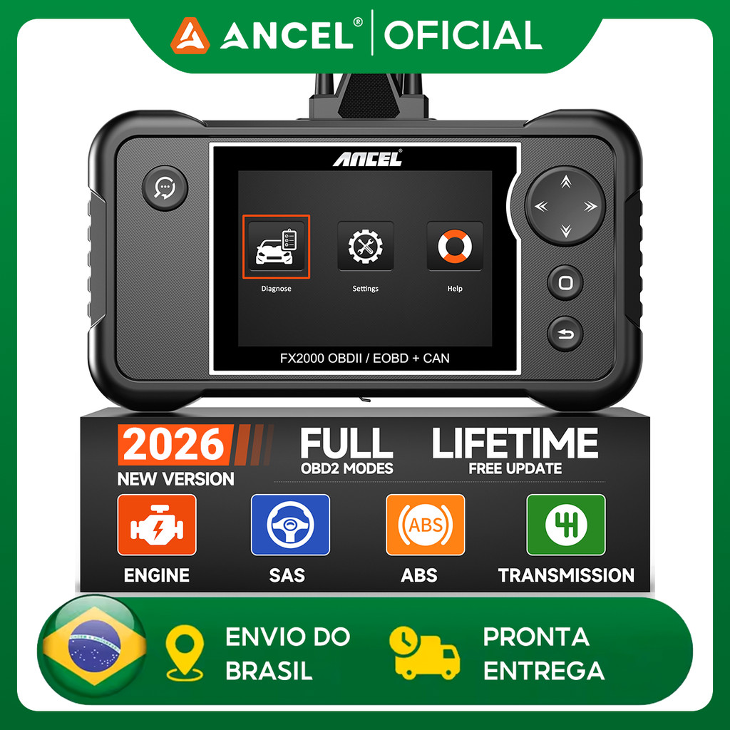 NOVO ANCEL FX2000 WIFI Ferramenta de Diagnóstico OBD2 Scanner Profissional de 4 Sistemas ABS SRS Motor Transmissão