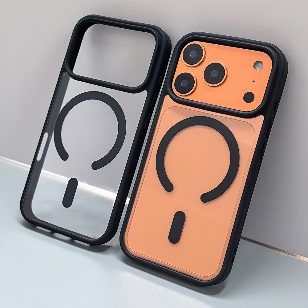 Capa De Telefone : Carregamento Magnética Transparente De Luxo Sem Fio Compatível Com iPhone 17Promax 17 16 15 14 13 Pro
