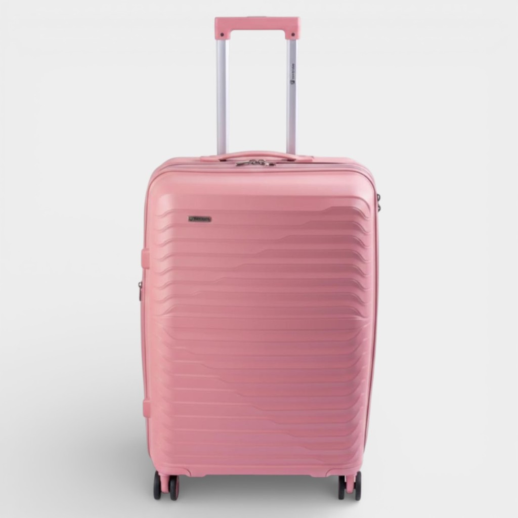 Mala de Viagem de Mão de Bordo Polipropileno World Bags Feminina Antifurto - Rosê