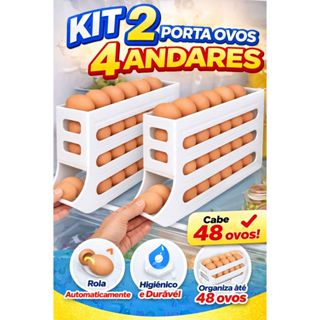 Suporte Porta Ovos Organizador 4 Andares Para Geladeira em Oferta na Shopee
