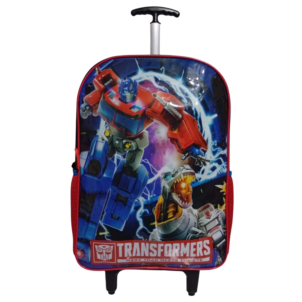 Mochila de Carrinho Escolar Infantil Sestini Transformers Optimus Prime