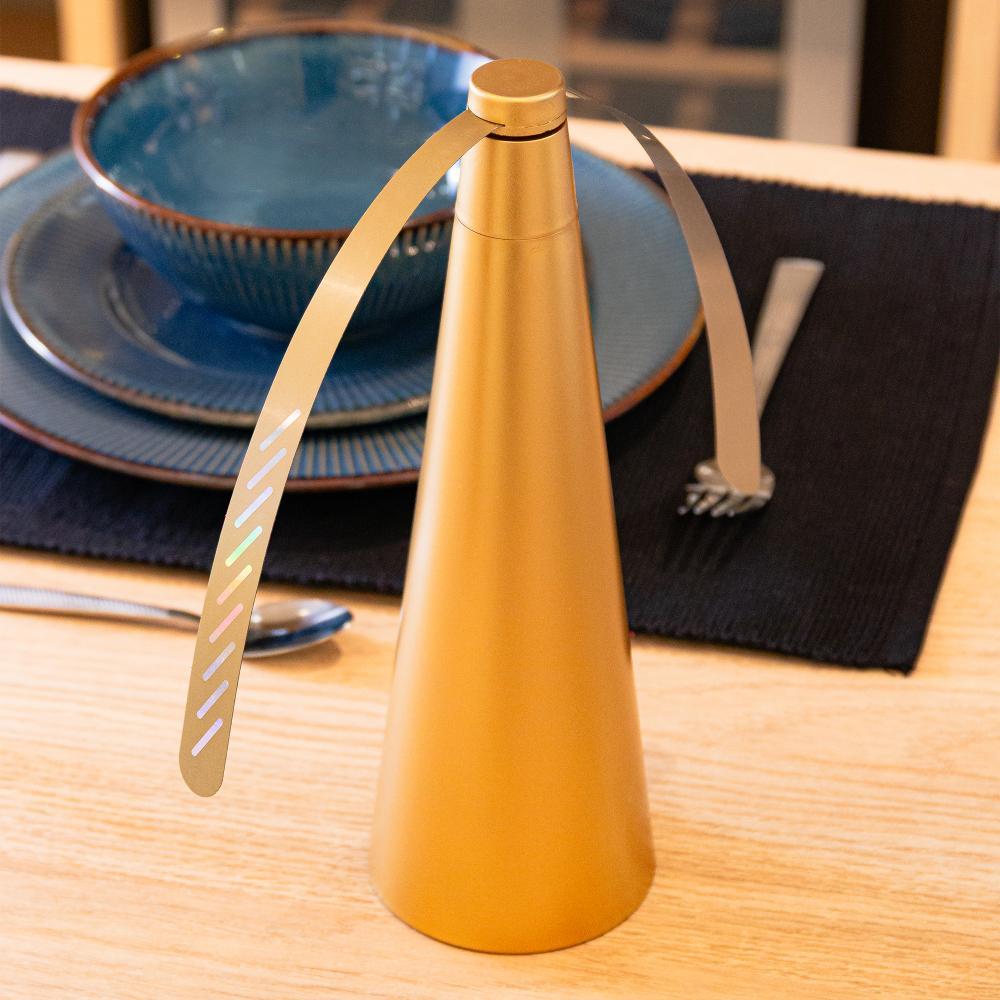 Ventilador Repelente de Mesa 9cm x 9cm x 24,5cm Dourado Plás em Oferta na Shopee