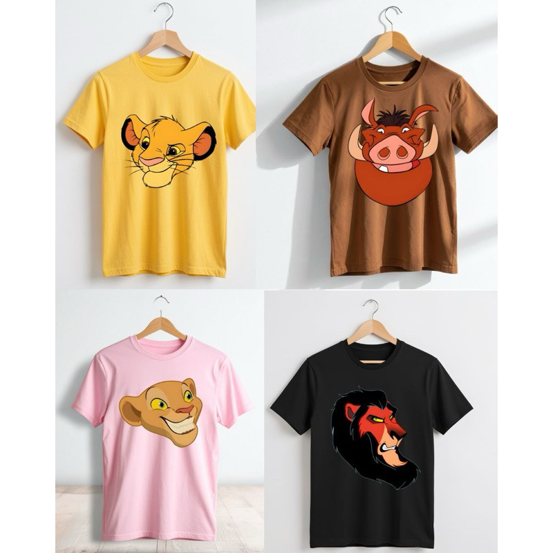 Camiseta PREMIUM Rei Leão Simba Nala Scar Pumba - Unissex Algodão - Infantil, Adulto e Plus Size