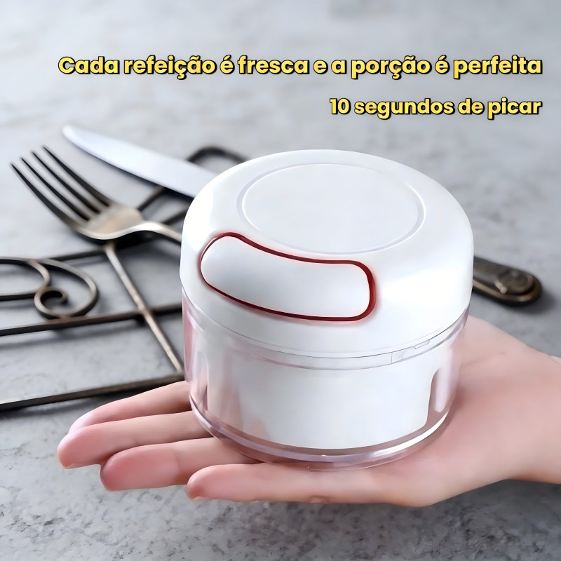 Mini Triturador Processador Manual Temperos Alho Cebola Rápido e Conveniente