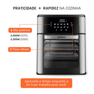 Fritadeira Air Fryer Forno Oven 12L 110V - Mondial em Oferta na Shopee