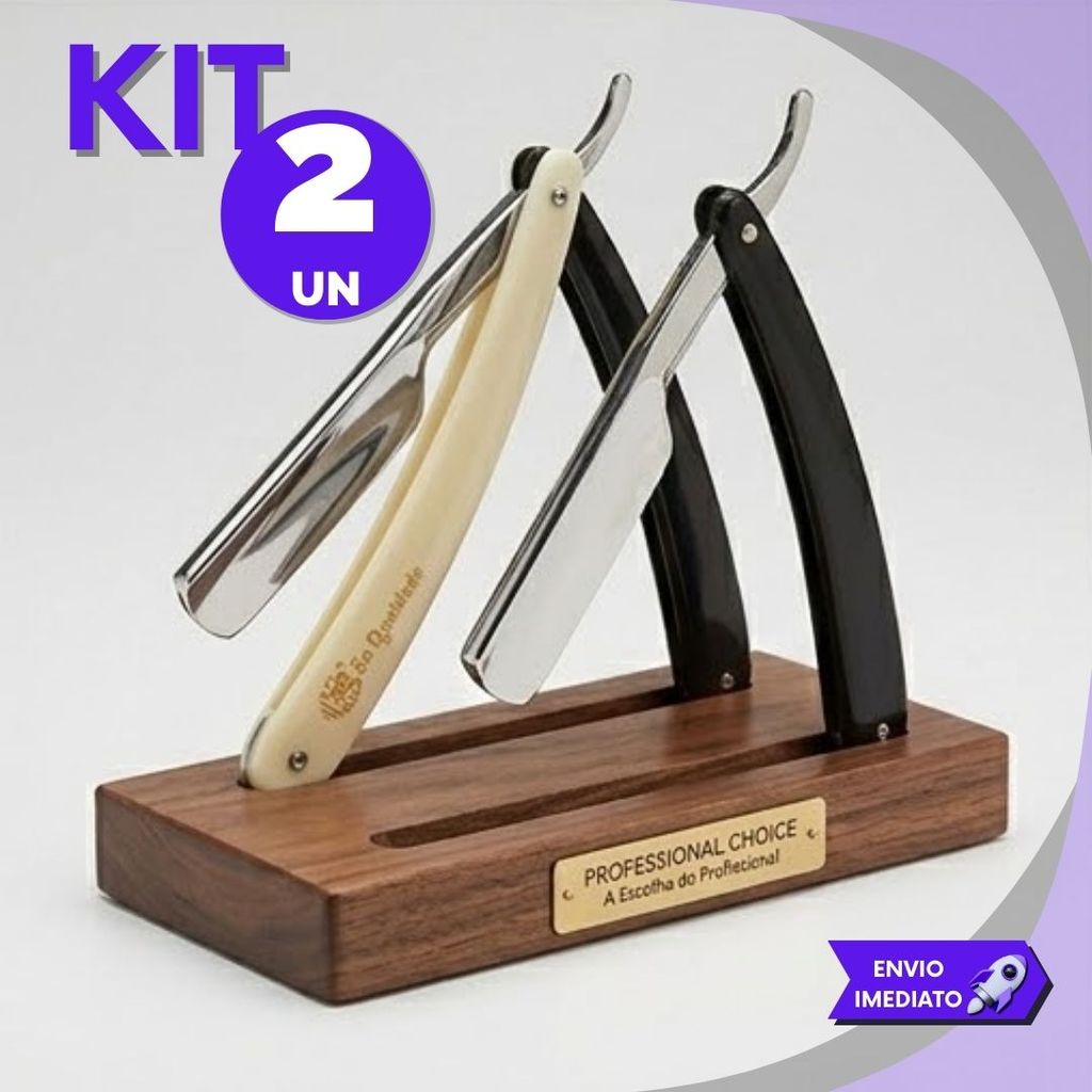 Navalhete Profissional 1 ou 2 Unidades Aço Inox Barba Cabelo Barbearia Profissional