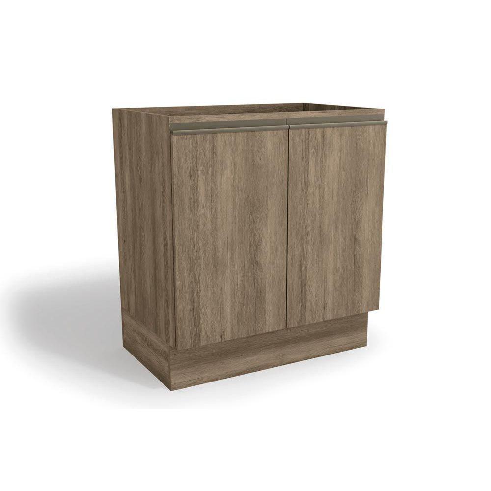 Balcão de Cozinha Maxxi G744 2 Portas s/ Tampo 80cm Nogal - Kappesberg