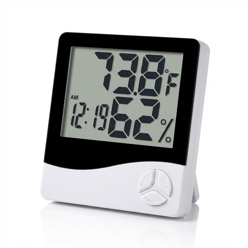 Termômetro Digital com Higrômetro e Relógio para Controle de Temperatura e Umidade em Ambientes Wassay