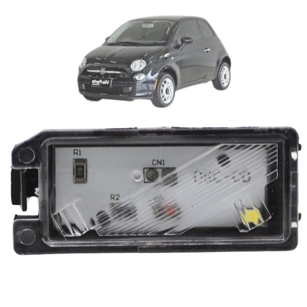 Lanterna Luz Placa Fiat 500 2012 em diante Conector Redondo Com LED