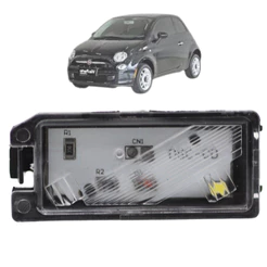 Lanterna Luz Placa Fiat 500 2012 em diante Conector Redondo Com LED