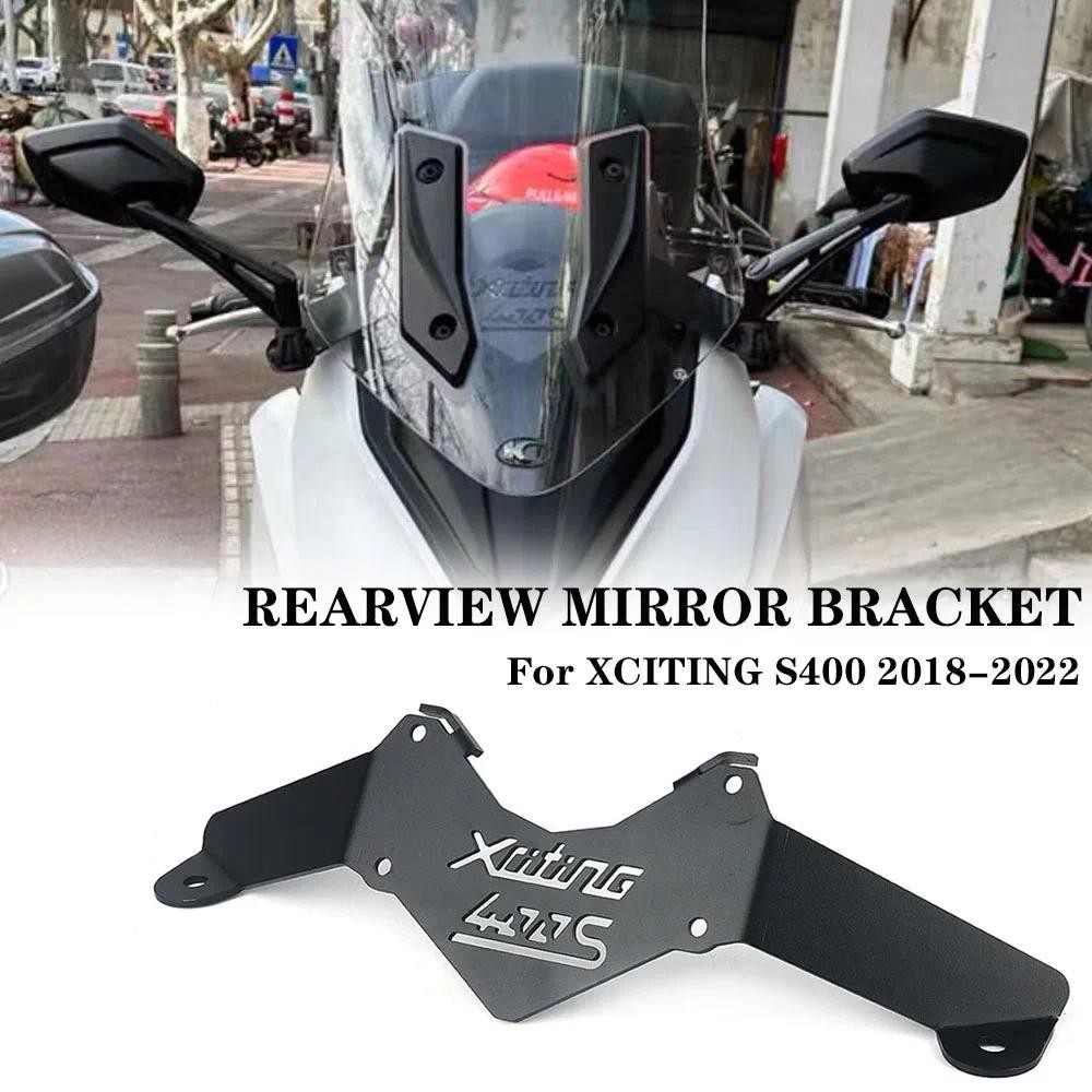 Para KYMCO 400 XCITING S400 2018-2022 Espelhos Retrovisores Motocicleta Pára-Brisa Suporte Fix Dianteiro Espelho Retrovi