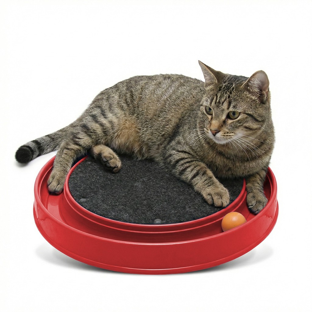 Arranhador Com Bolinha De Carpete E Plástico Brinquedo De Pet Antiestresse Relax