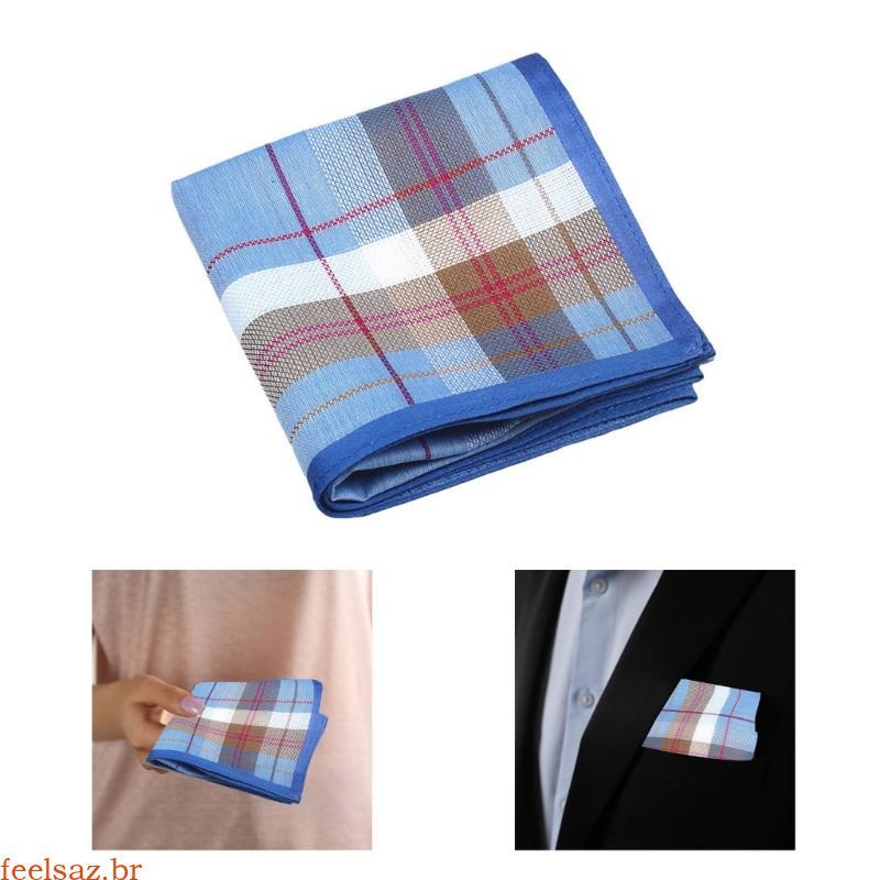 Lenço Bolso Estampado Xadrez feelsaz Para Suar Noivos, Casamentos Entusiastas Fitness E Aventureiros