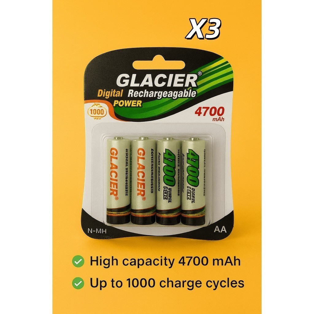 Kit 12 Unidade Pilha Recarregável Maxday AA 4700mah