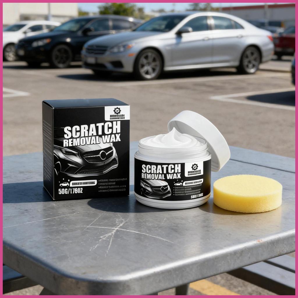 Removedor De Arranhões Cera 50g Profissional Duradouro Pasta De Reparo De Carro Com Esponja Para Caminhão SUV Automotivo