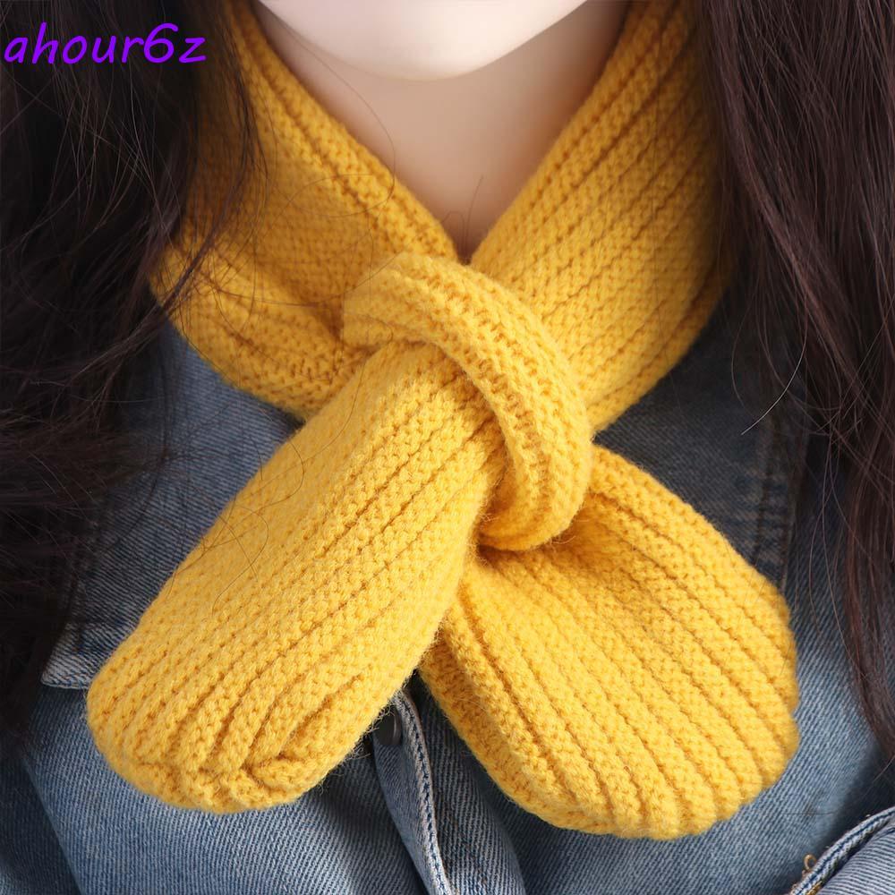 Cachecol AHOURZ Para Meninos E Meninas , Lenço De Malha Infantil À Prova De Vento De Cor Sólida , Cachecóis Quentes De I