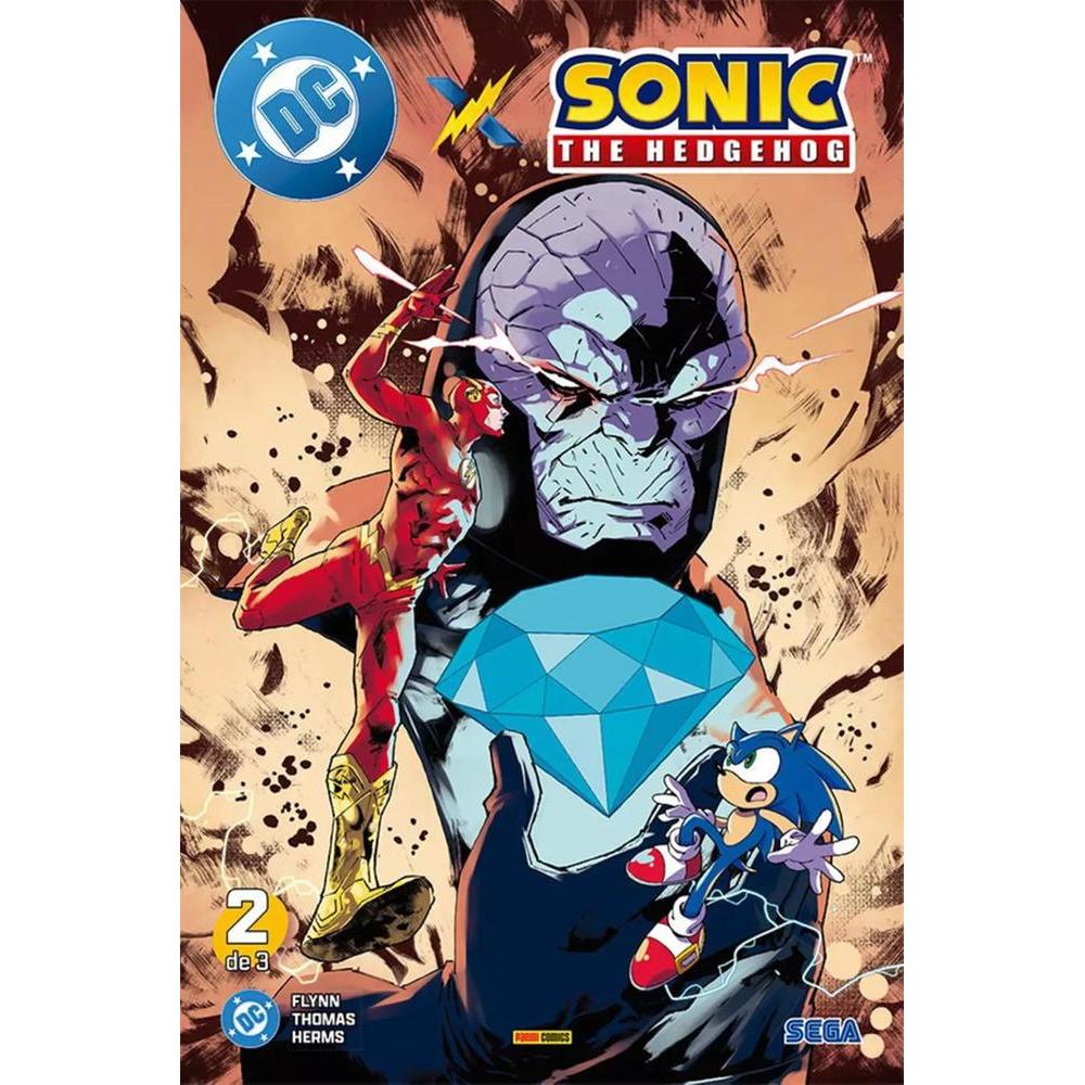 DC x Sonic Vol 02 Panini HQ Liga da Justiça Sonic Darkseid