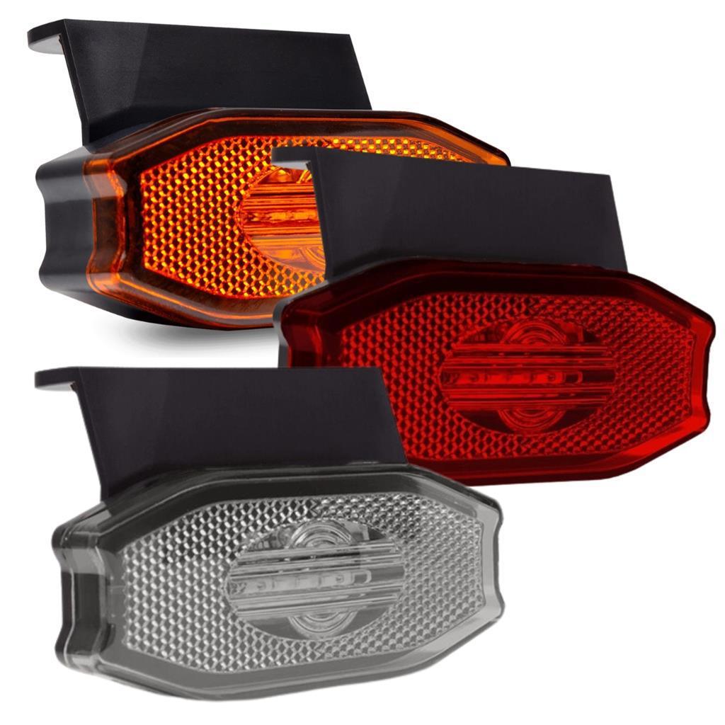 LANTERNA SINALEIRA LED LATERAL CAMINHÃO BAÚ CARRETA 12V 24V